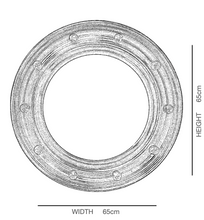 Load image into Gallery viewer, Rivet Mirror Black