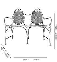 Load image into Gallery viewer, Two Seat Garden Bench