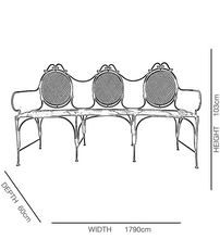 Load image into Gallery viewer, Three Seat Garden Bench