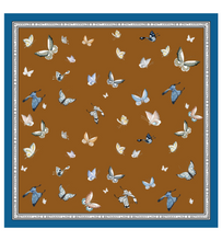 Load image into Gallery viewer, Silk Scarf Butterfly Caramel
