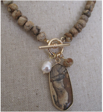 Load image into Gallery viewer, Classic Pearl &amp; Jasper Fob
