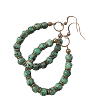 Load image into Gallery viewer, Green Stone Earring
