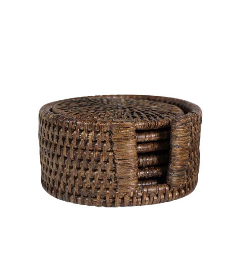 Rattan Coaster Brown