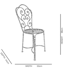Load image into Gallery viewer, Black Lattice Garden Chair
