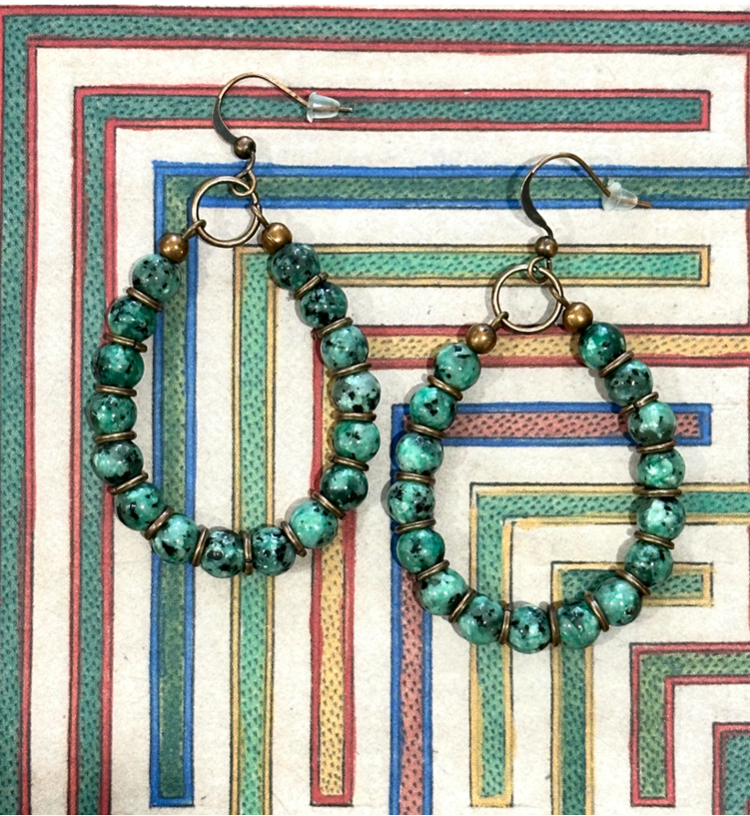 Green Stone Earring