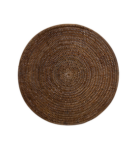 Rattan Round Placemat Brown
