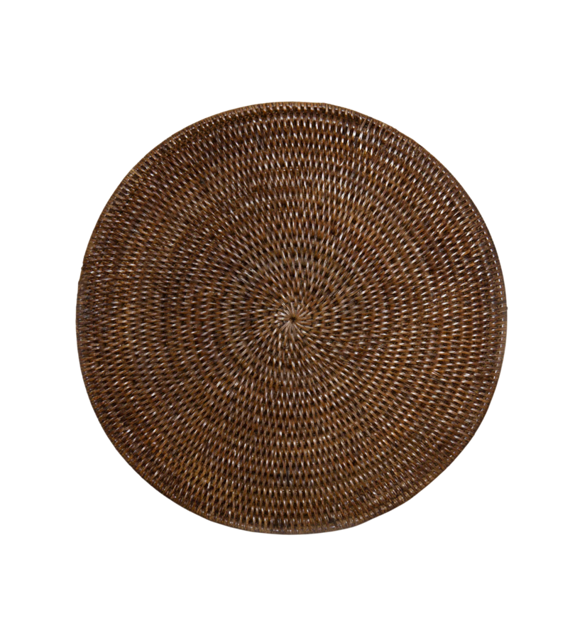 Rattan Round Placemat Brown