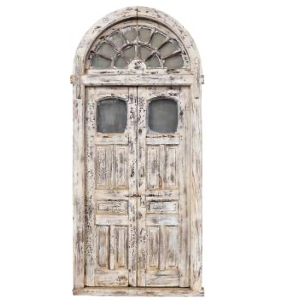 Wooden Arched Doors White