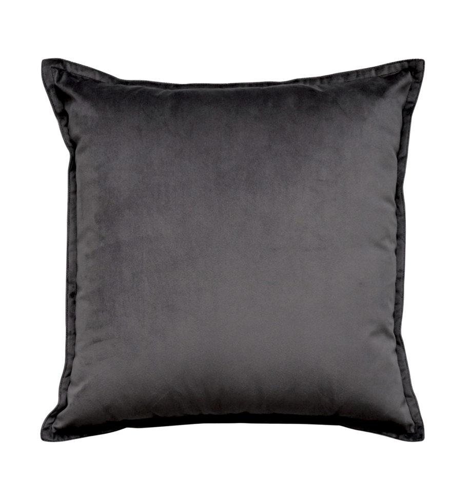 Cushion Velvet Charcoal