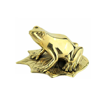 Load image into Gallery viewer, Bronze Frog on leaf
