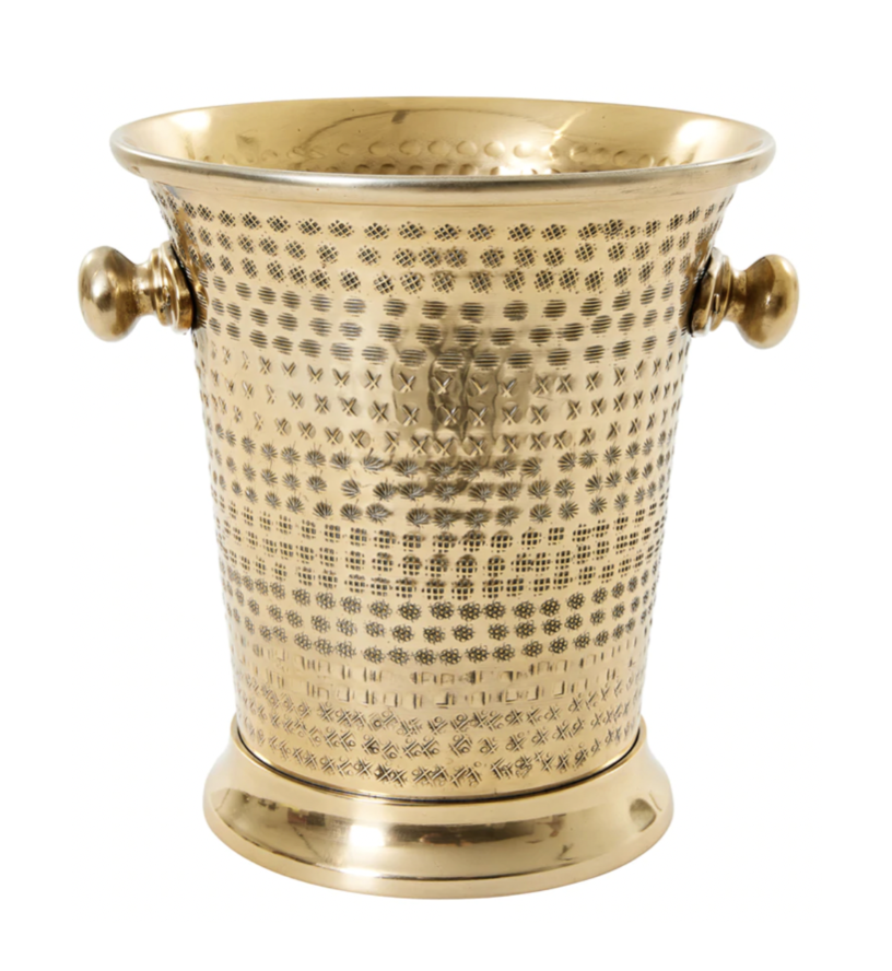 Brass Finish Ice Bucket