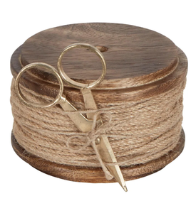 Twine with gold scissors