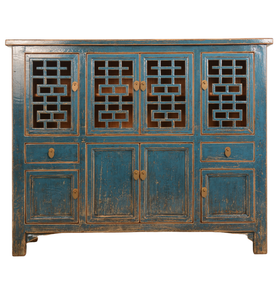 Zibo Lattice Cabinet Blue 42062