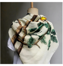 Load image into Gallery viewer, John Derian Silk Scarf Titmouse
