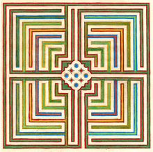 Load image into Gallery viewer, John Derian Silk Scarf Silk Maze
