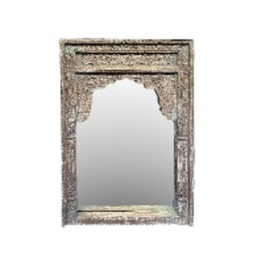 Wooden Arched Mirror