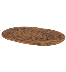 Rattan Oval Placemat brown