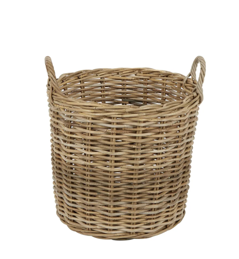 Rattan Basket with Handles - Medium