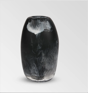 Pebble Vase Light Black Marble