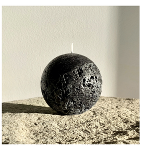 Textured Sphere Black Medium